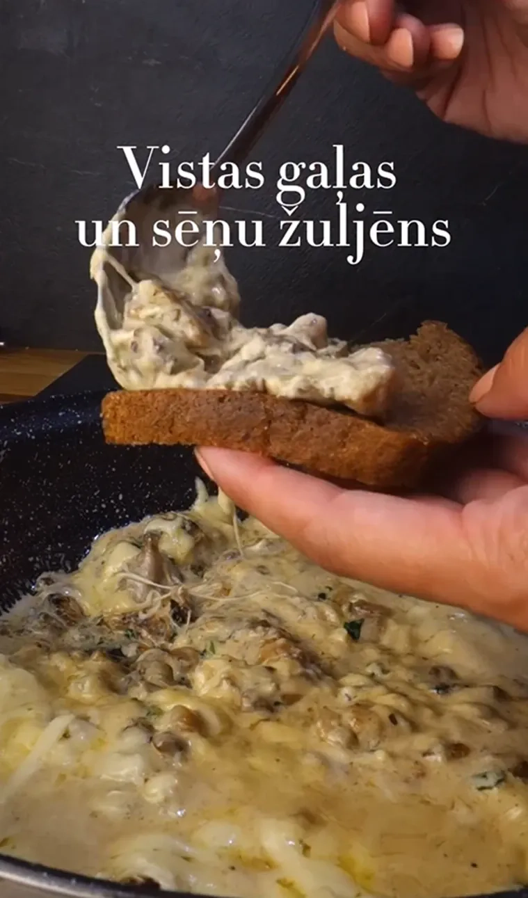 Vistas gaļas un sēņu žuljēns