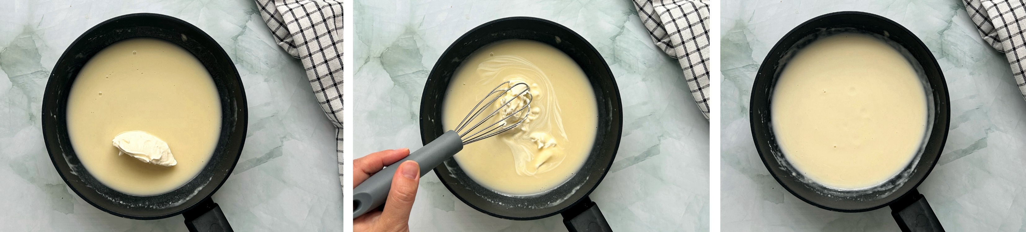 įmaišyti grietinę į padažą