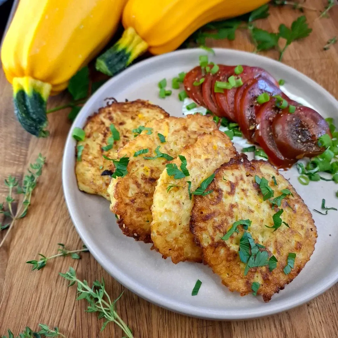 Kabaču-kartupeļu pankūkas