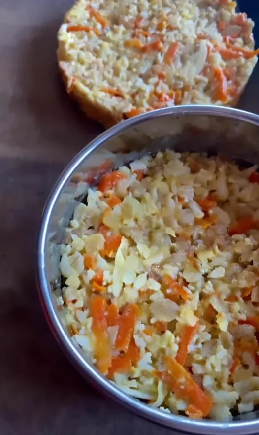 Kalafiorų maltinukai su sūriu ir avižiniais dribsniais