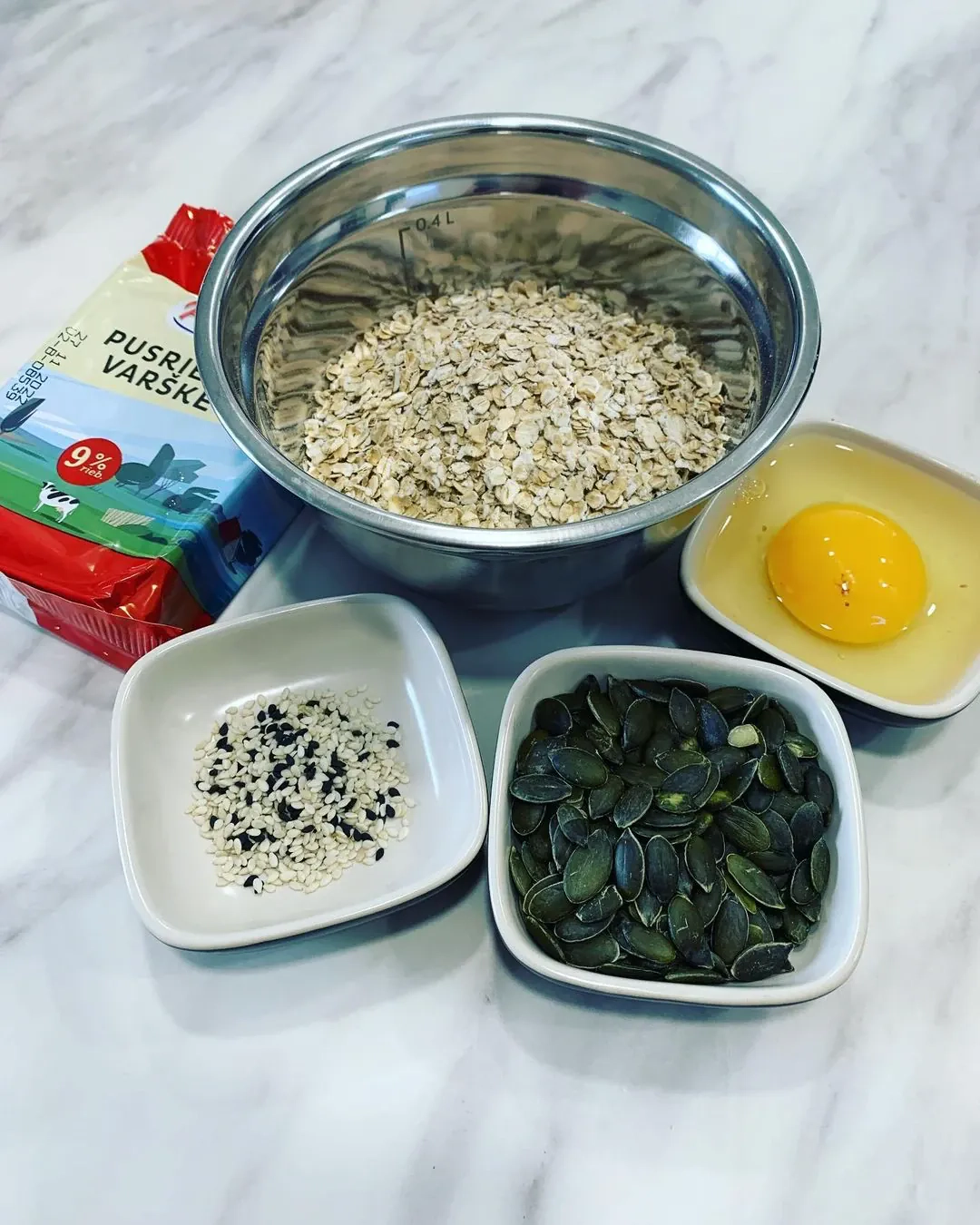 Avižinės varškės bandelės su sėklomis, karšto oro gruzdintuvėje 🥐