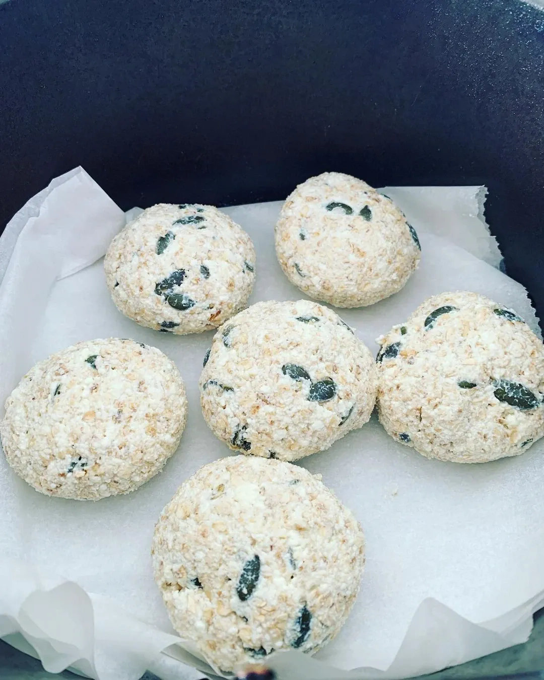 Avižinės varškės bandelės su sėklomis, karšto oro gruzdintuvėje 🥐