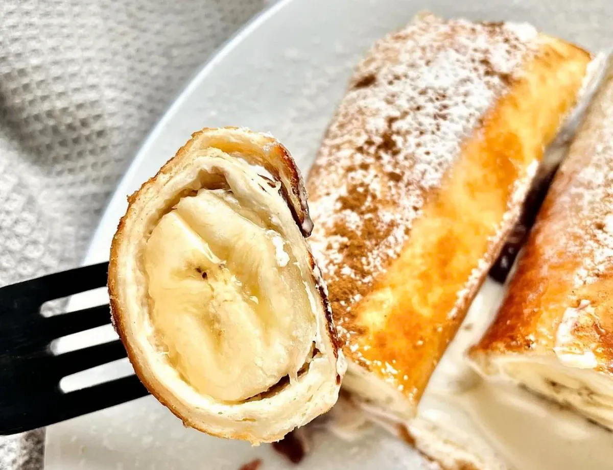 Akimirksnio tortilijų "lietiniai" su bananais