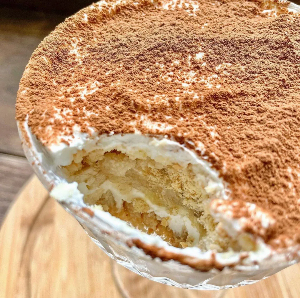 Bananinis jogurtinis Tiramisu be kiaušinių