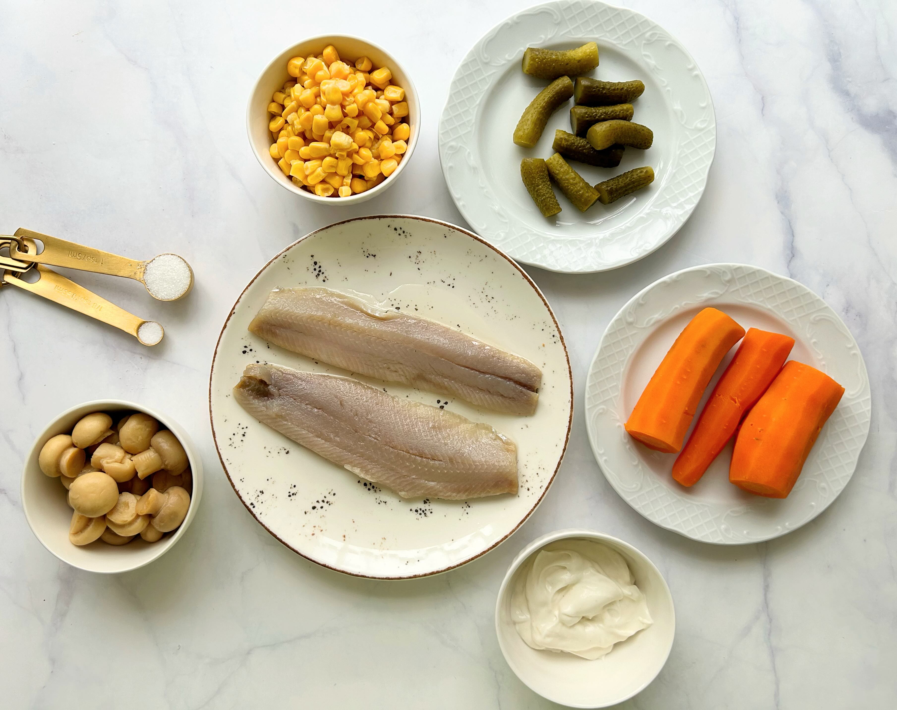 produktai mišrainei