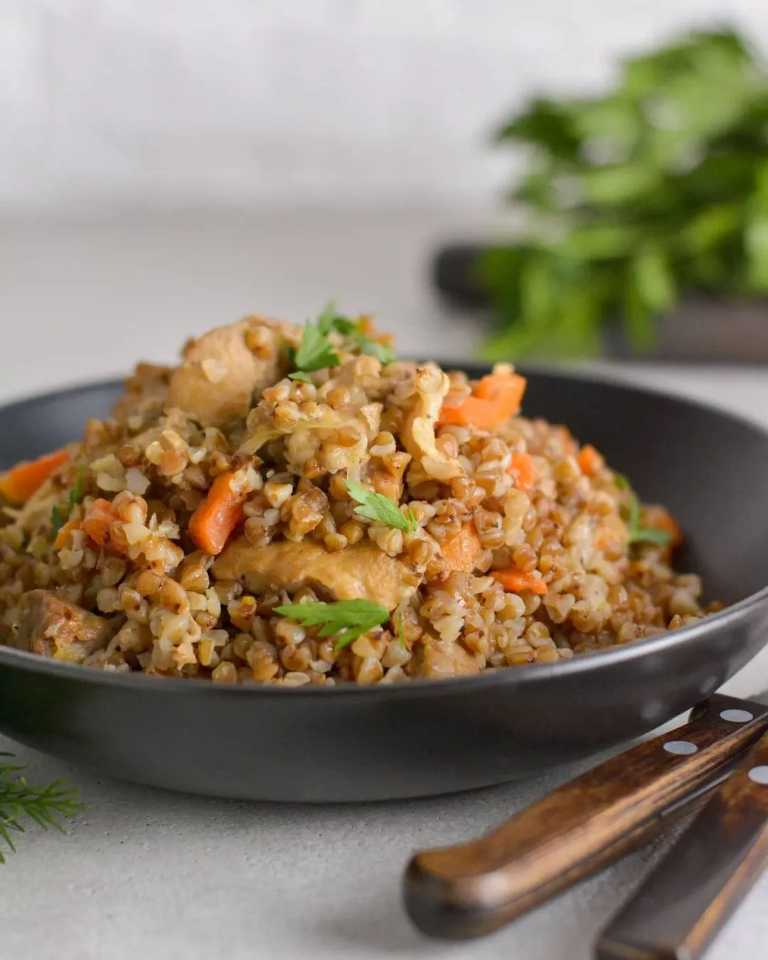 Grikių troškinys su daržovėmis