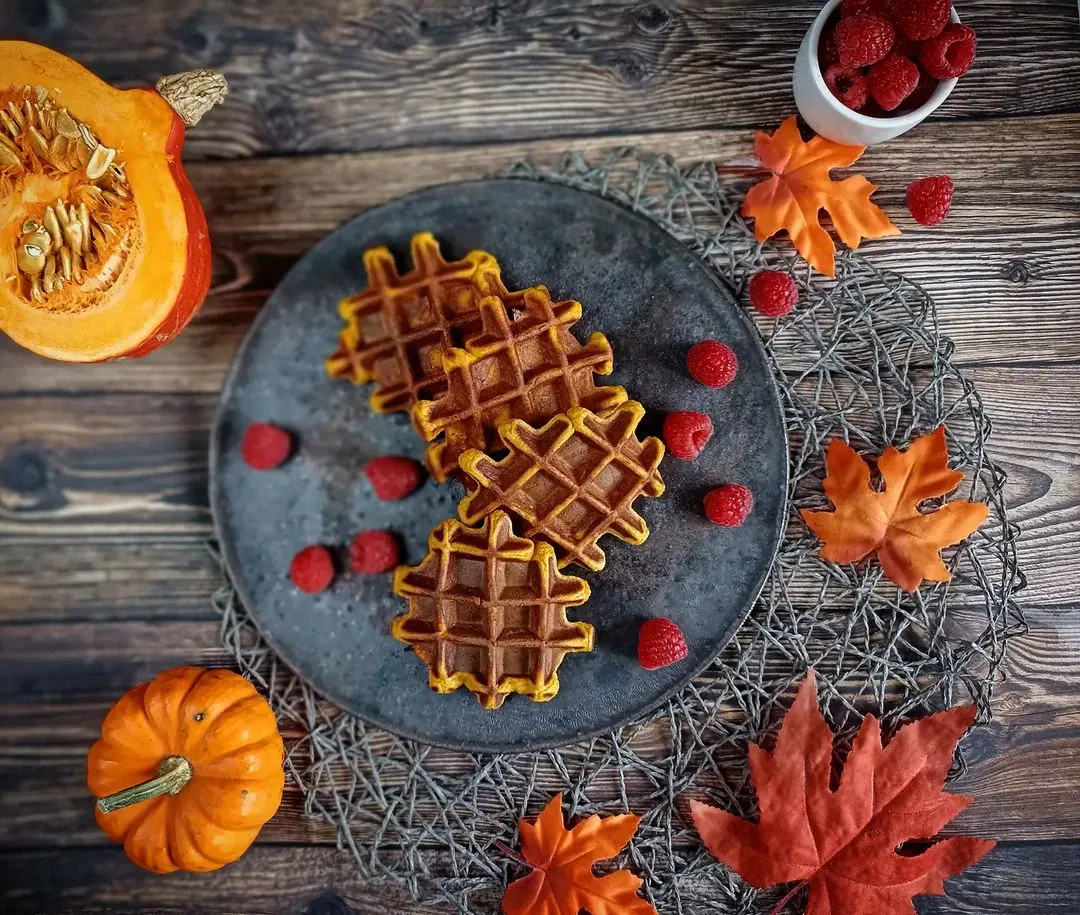 Saldūs minkšti moliūgų vafliai