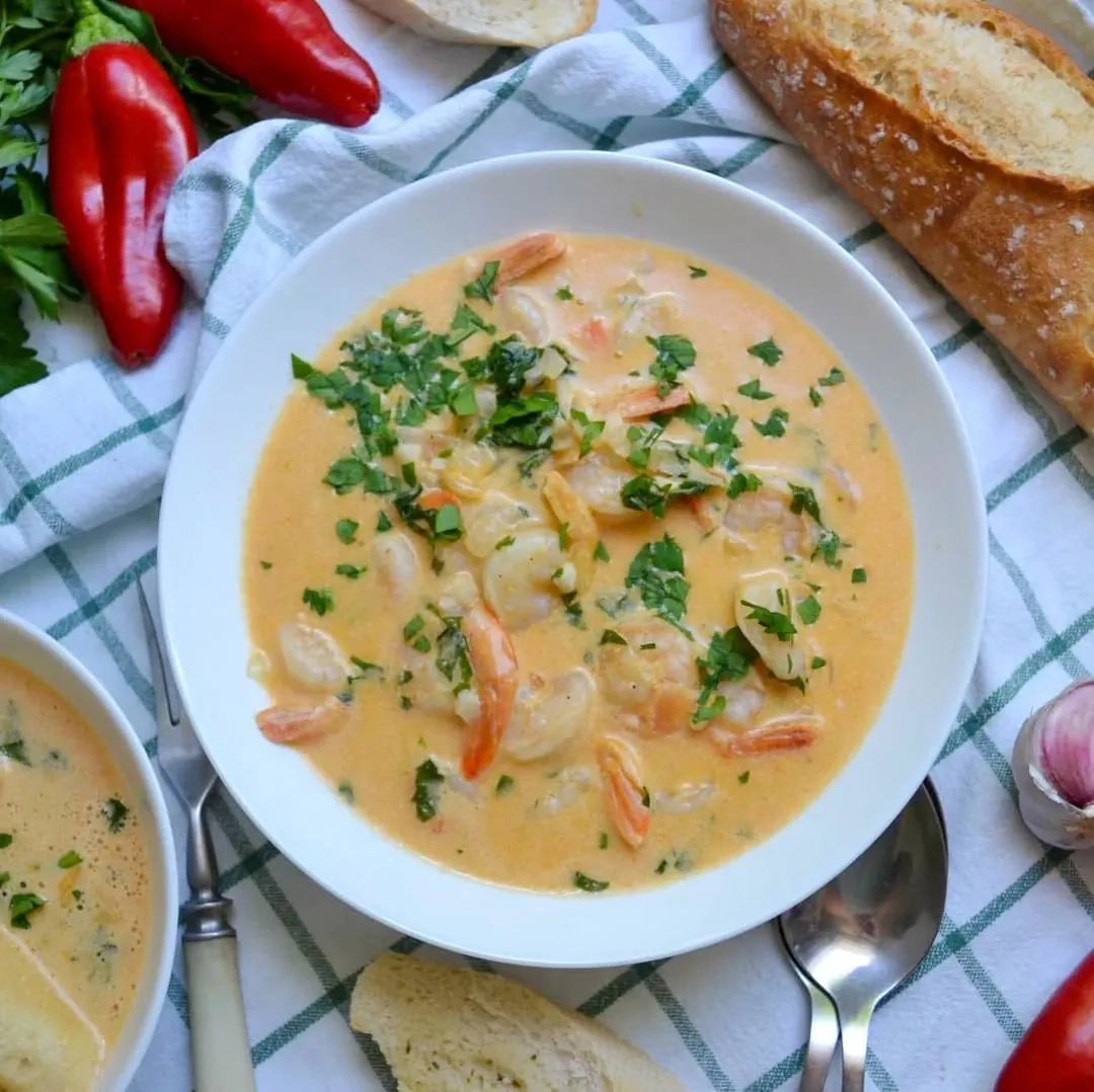 Krevetės su čili ir kokosų pienu 🍤