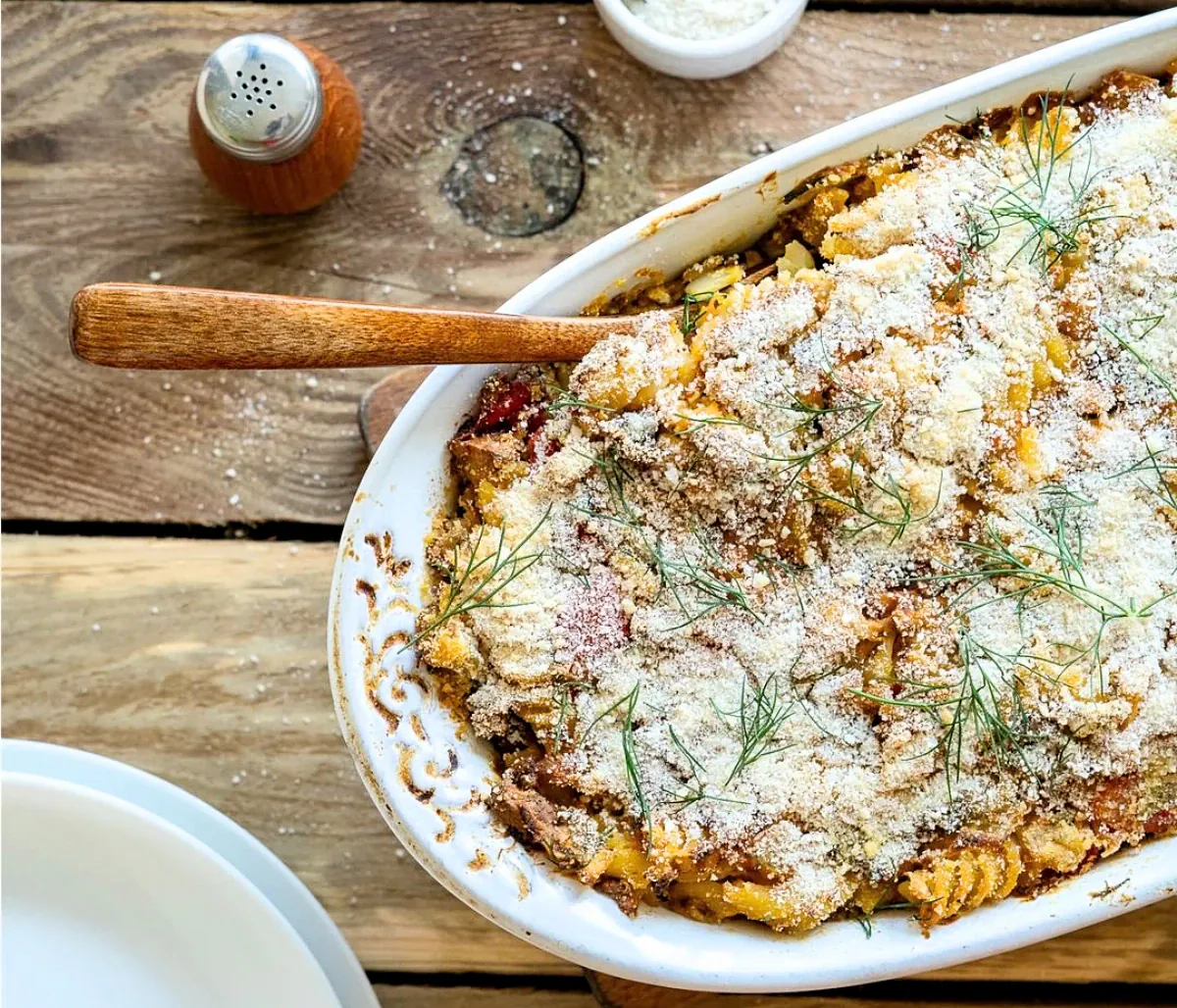 Veganiškas Mac and Cheese su moliūgų padažu