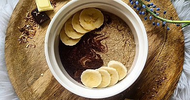 Pieczona owsianka "Banana Split"