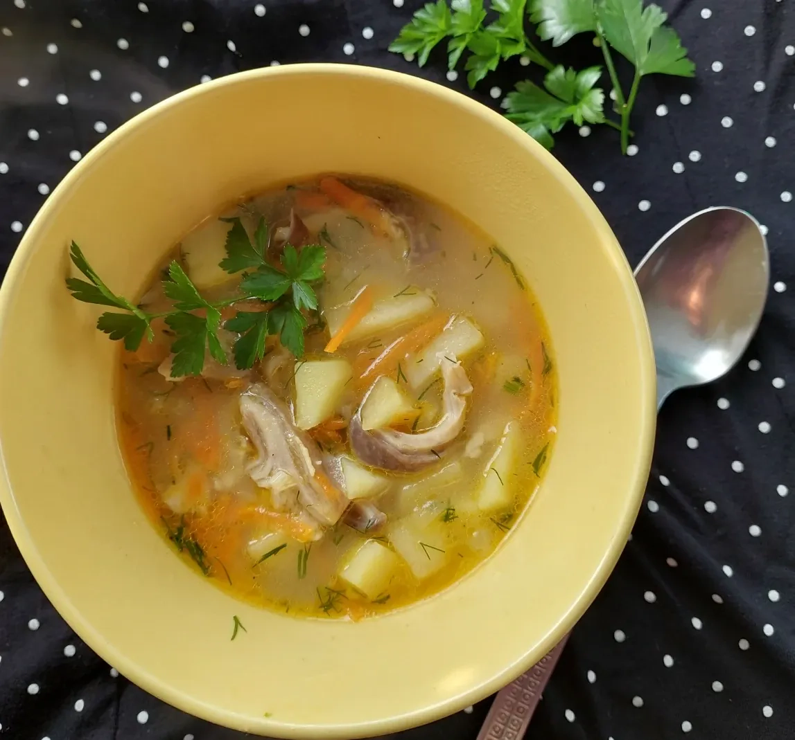 Blėkų sriuba su karvės skrandžiu ir daržovėmis