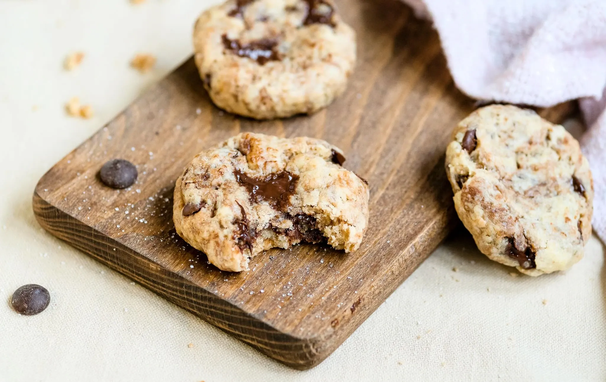 Sausainiai su šokolado gabaliukais veganiškai