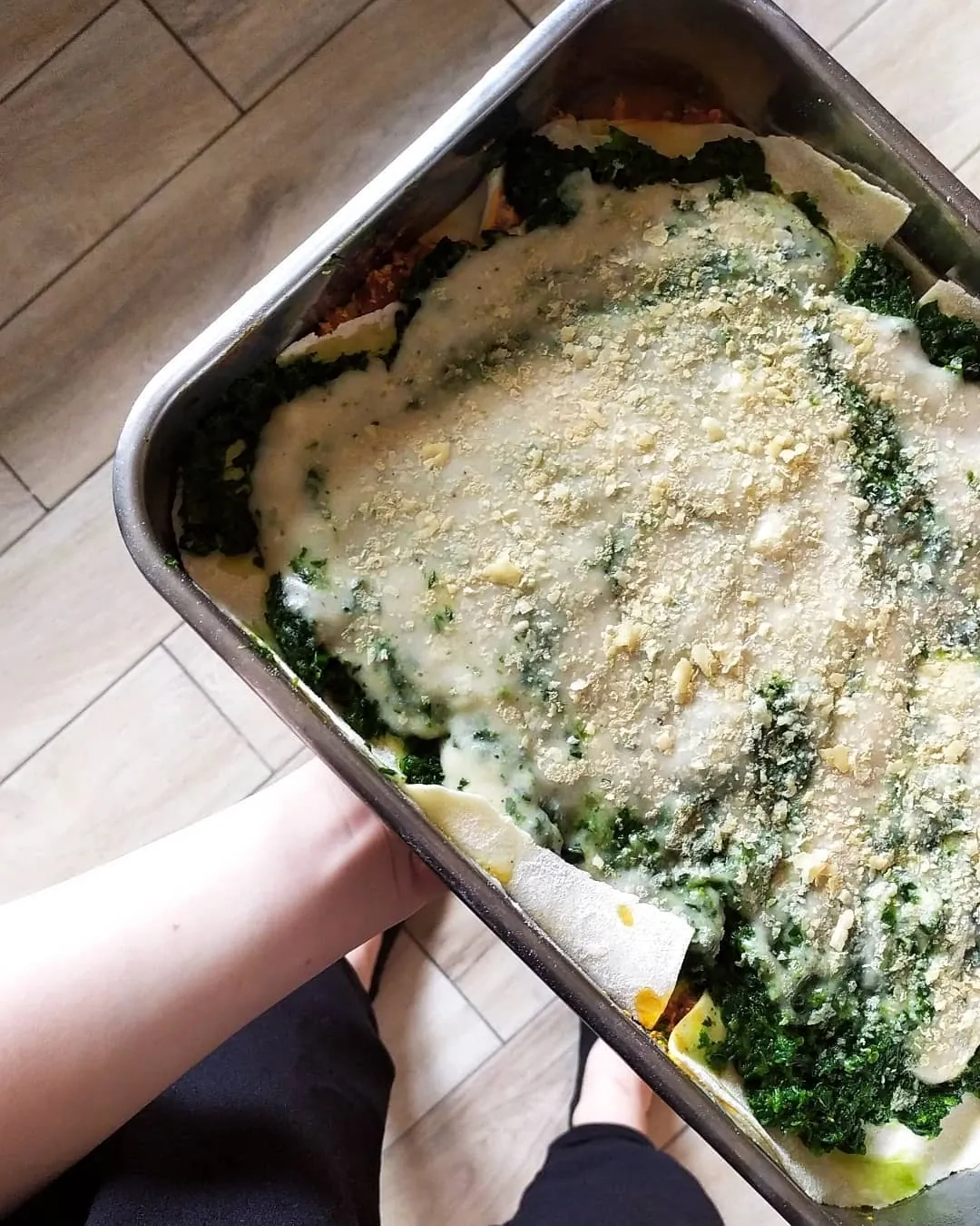 Wegańska lazania z tofu i szpinakiem Wegańska lazania z tofu i szpinakiem