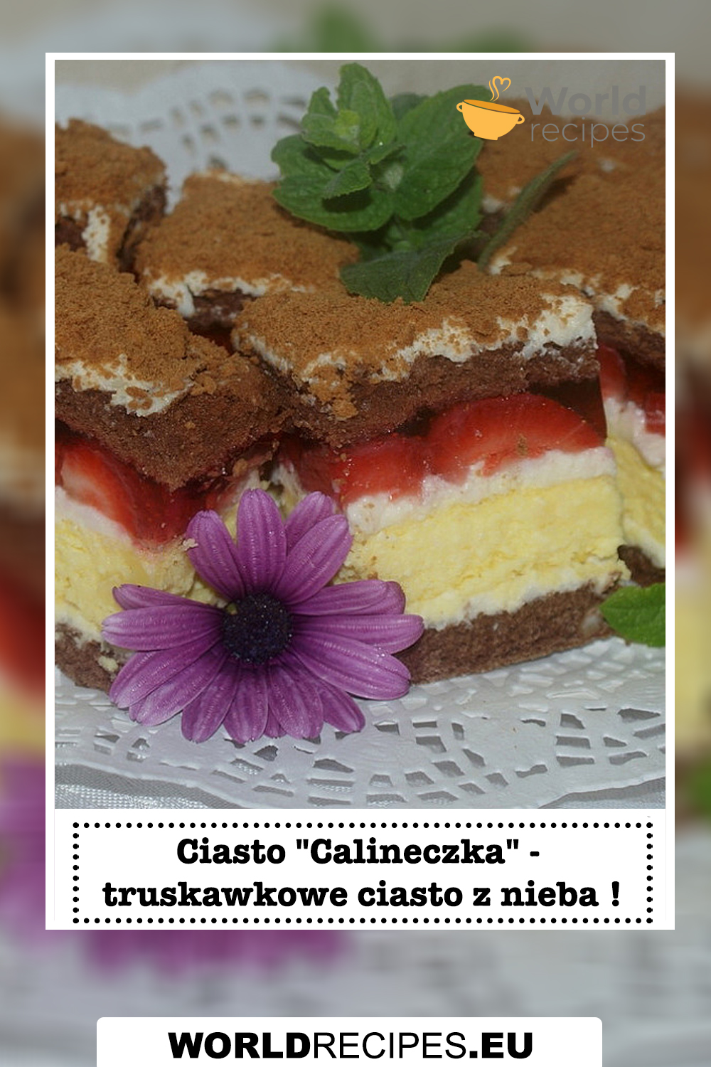 Ciasto "Calineczka" truskawkowe ciasto z nieba ! przepis