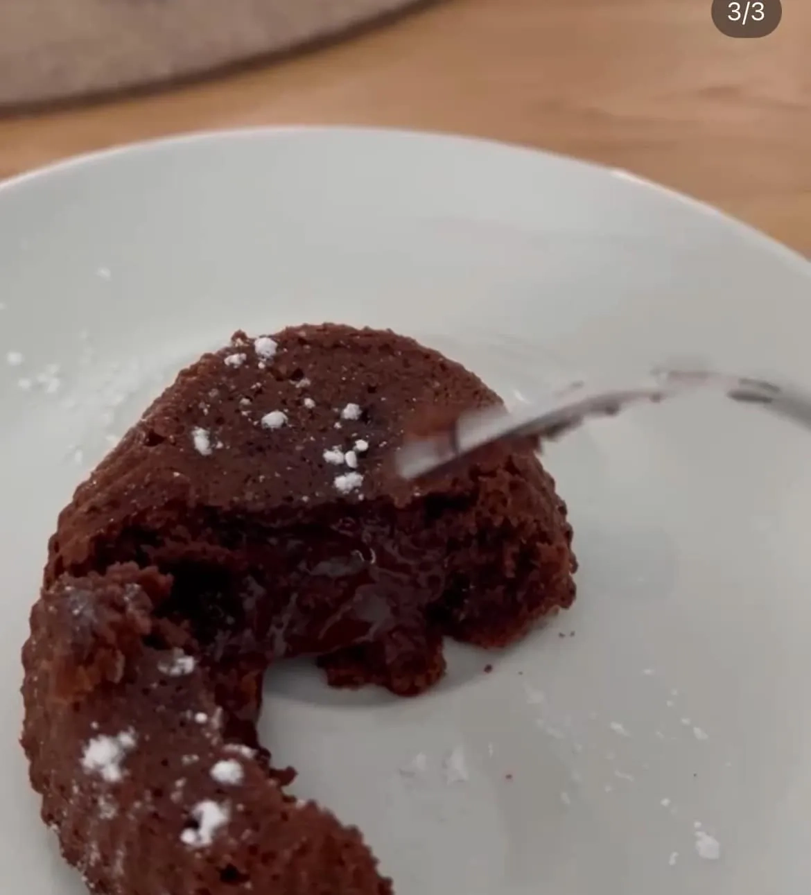 Šokoladinis Lava cake pyragėlis, karšto oro gruzdintuvėje