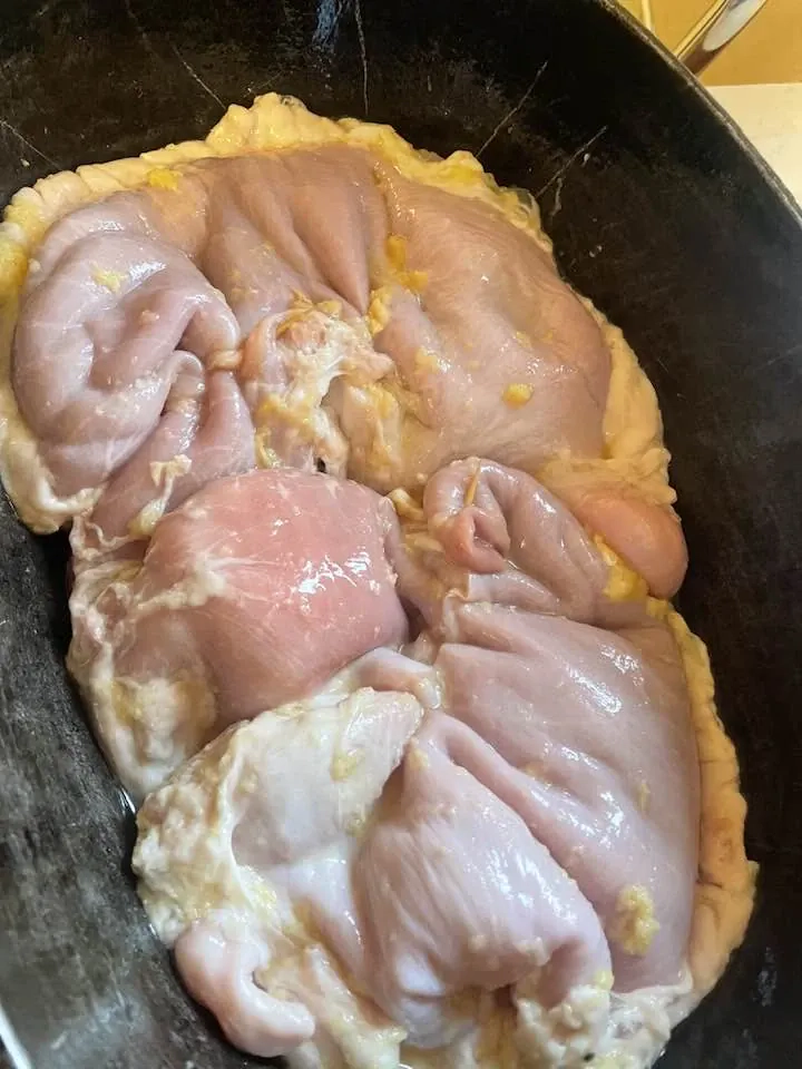 Kiaulės skrandis su kugeliu viduje