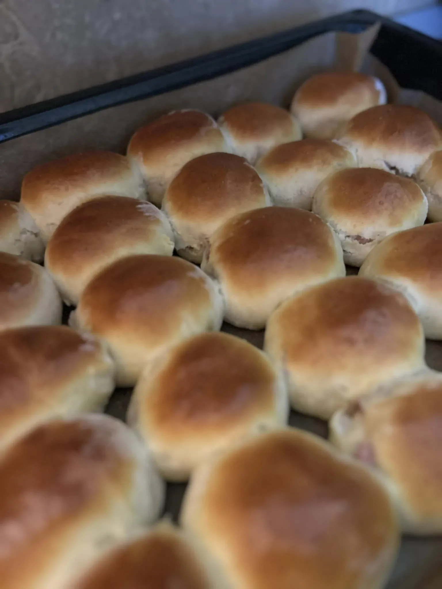 Minkštos mielinės bandelės su šonine