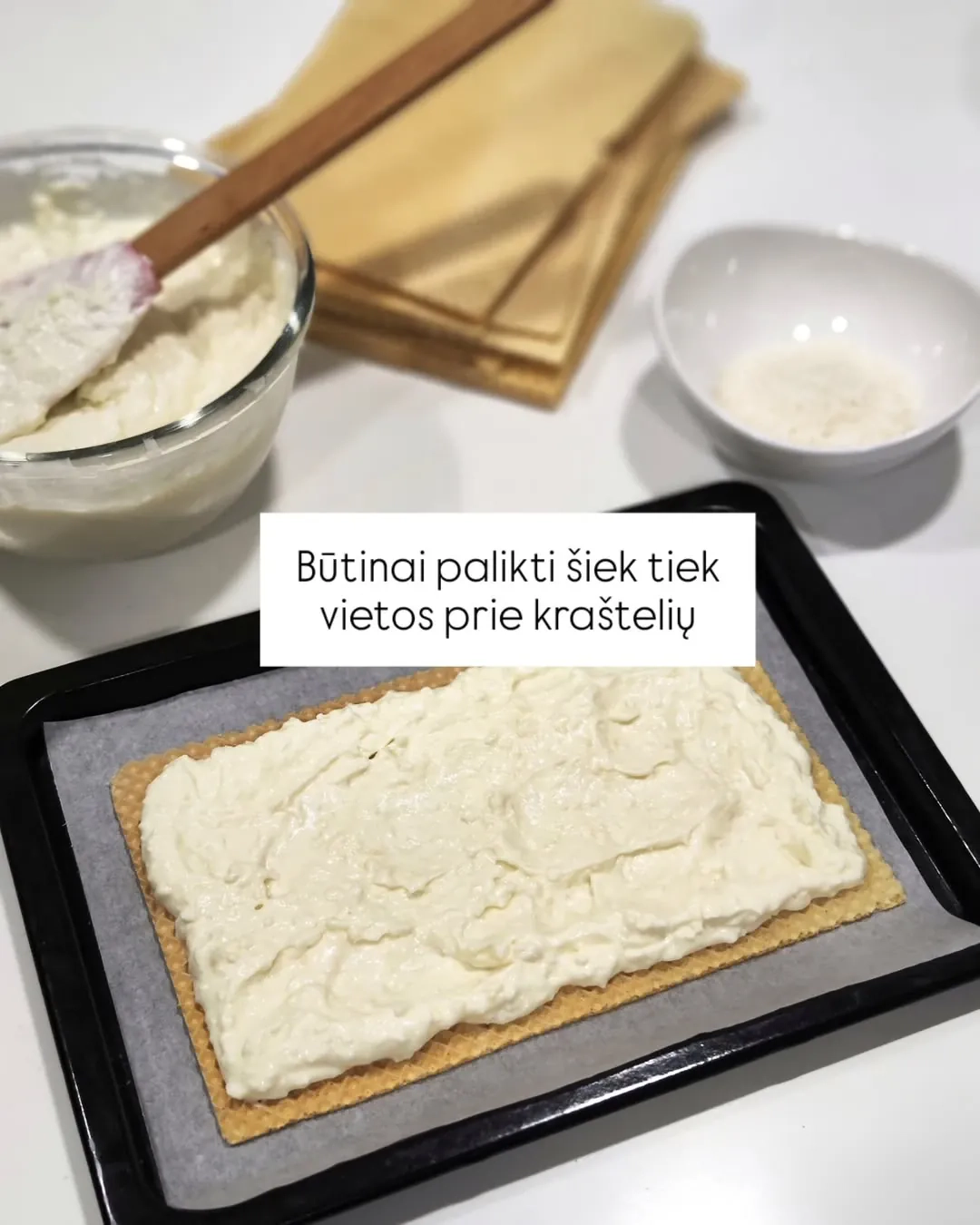 Greitas kokosinis tortas su kremine varške, per 10 minučių