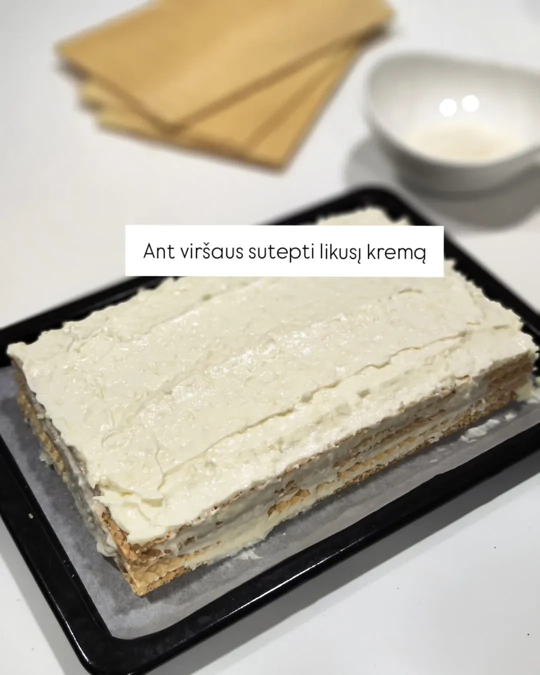 Greitas kokosinis tortas su kremine varške, per 10 minučių