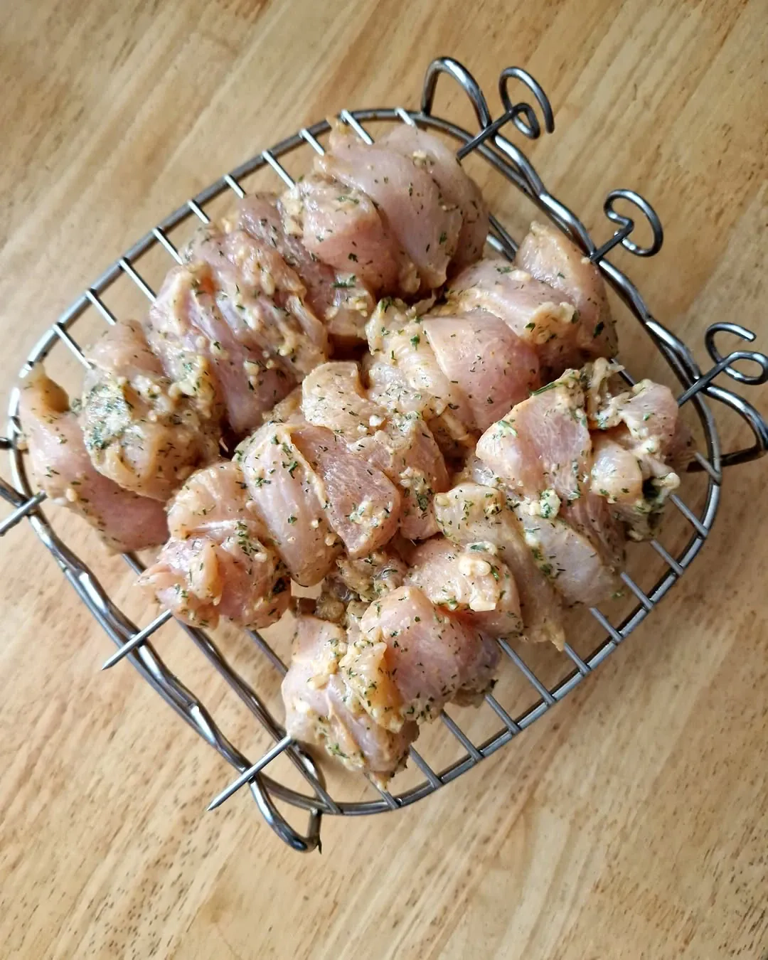 Graikiško stiliaus vištienos iešmeliai, karšto oro gruzdintuvėje