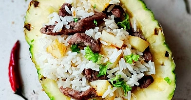 Jautienos stir fry ananase