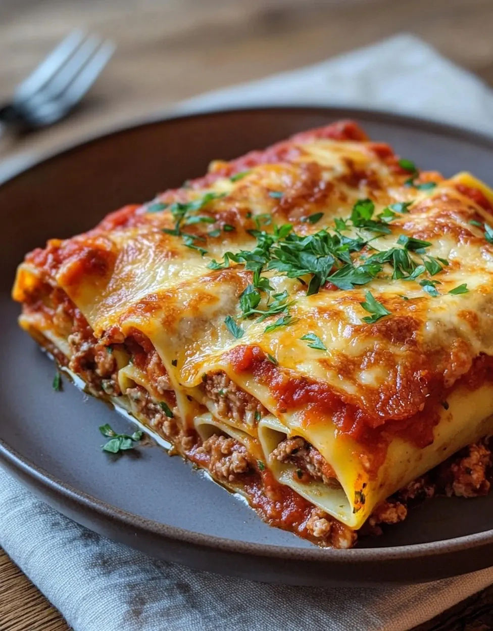 Įdaryti "Cannelloni" makaronai su jautiena