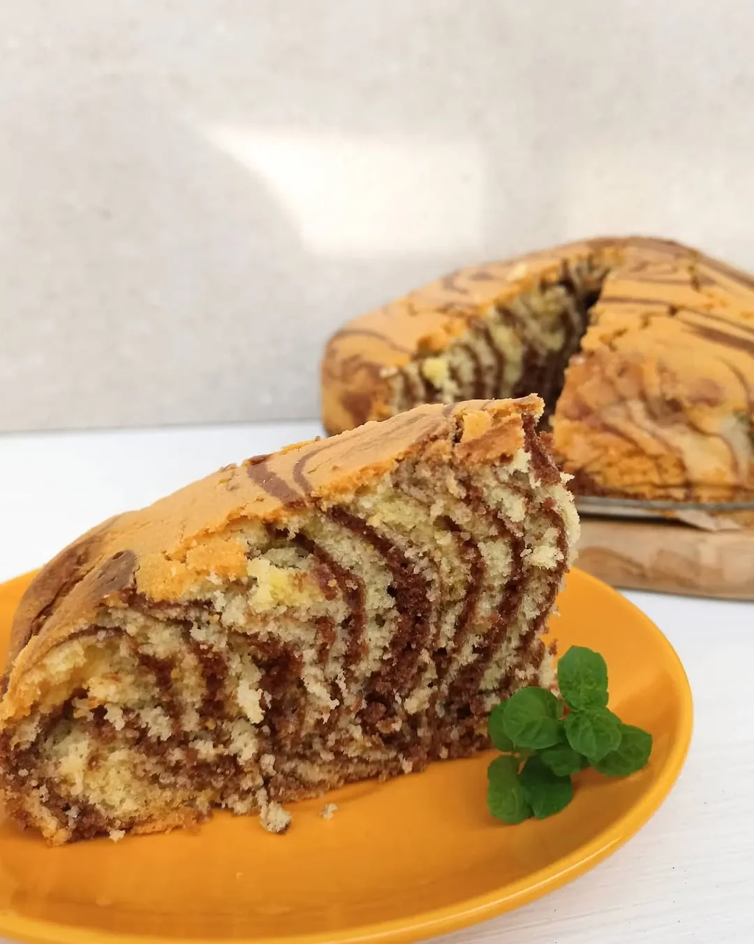 Marmurinis keksas su bananais