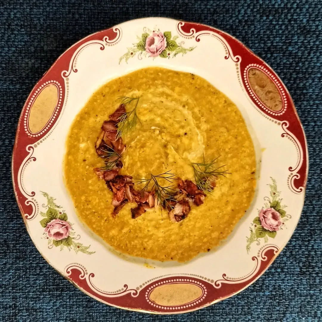 Trinta konservuotų kukurūzų sriuba su šonine 🌽
