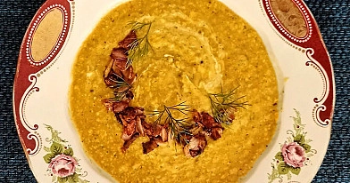 Trinta konservuotų kukurūzų sriuba su šonine 🌽