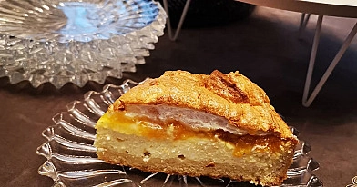 Tortas angelo ašara su persikais