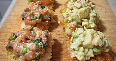 Traškių ryžių užkandukai su skirtingomis užtepėlėmis 🍚