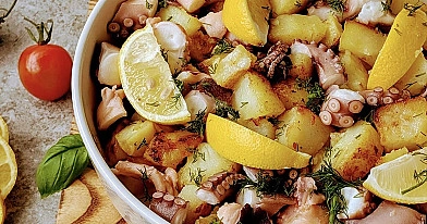 Itališkos aštuonkojų salotos su bulvėmis (insalata Di Polpo)
