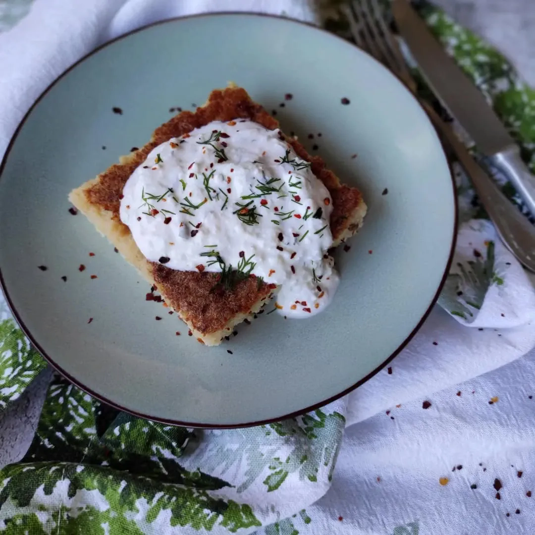 Bulvių plokštainis su varške pagal Beatą