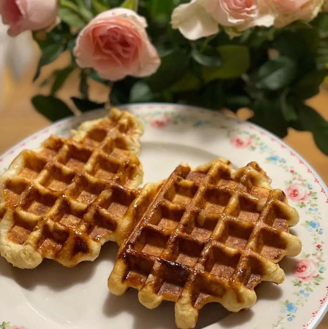 Belgiški mieliniai vafliai su sausų mielių milteliais