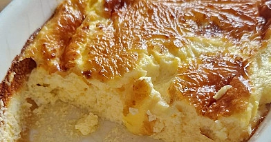 Purus klasikinis omletas su pienu, keptas orkaitėje