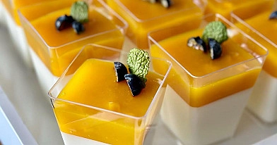 Mango panna cotta - grietinėlės kremo desertas