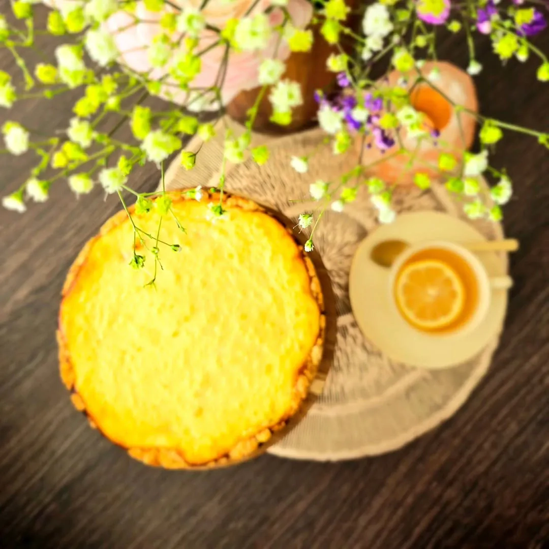 Trupininis varškės kremo pyragas su persikais 🥧🍑 Trupininis varškės kremo pyragas su persikais 🥧🍑