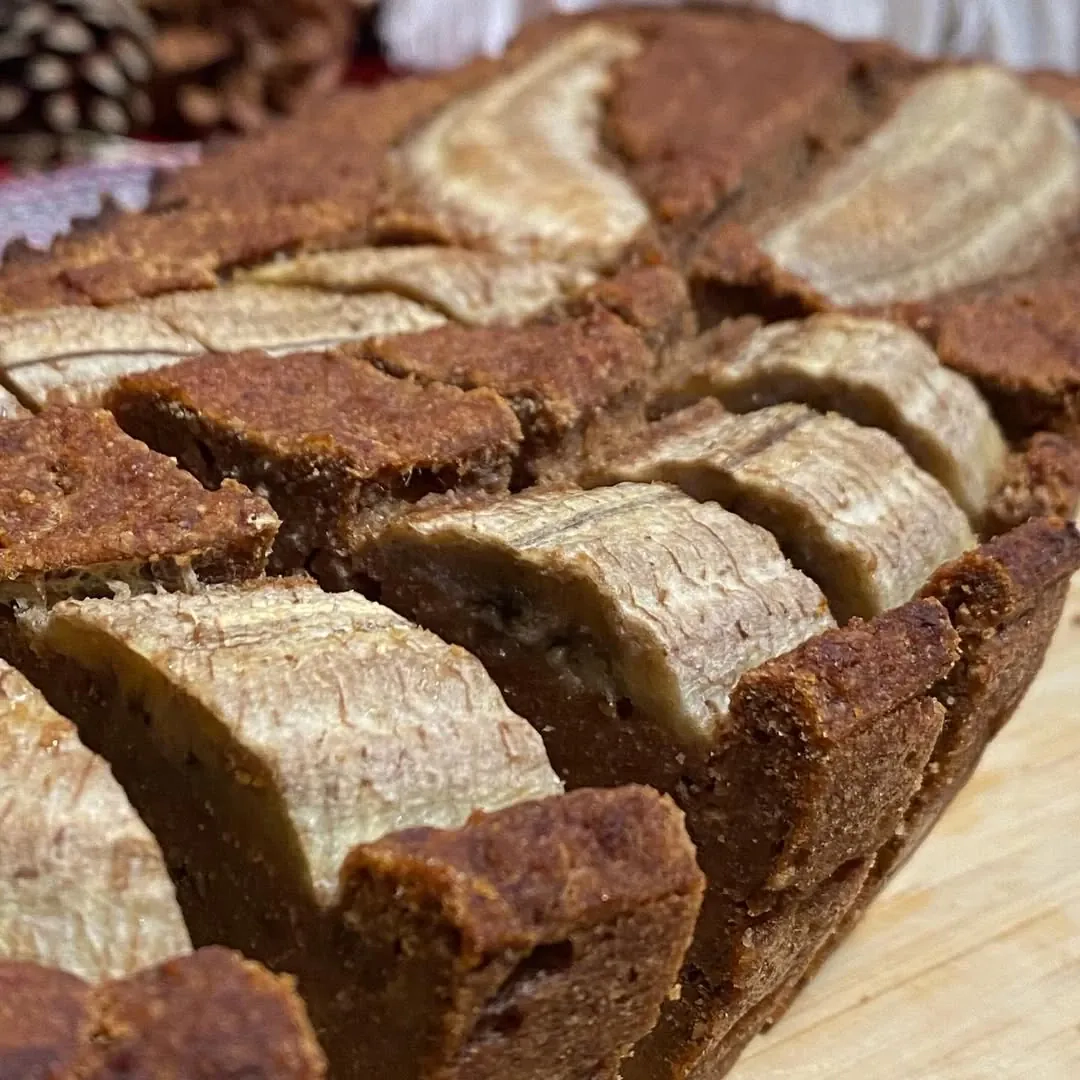 Veganiška bananų duona - pyragas