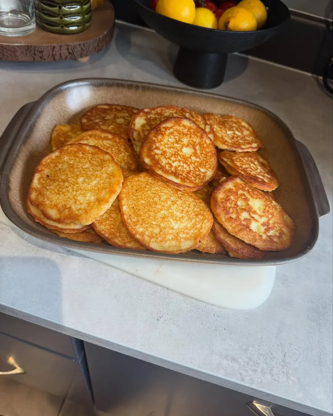 Trintų bulvių blynai su sūriu