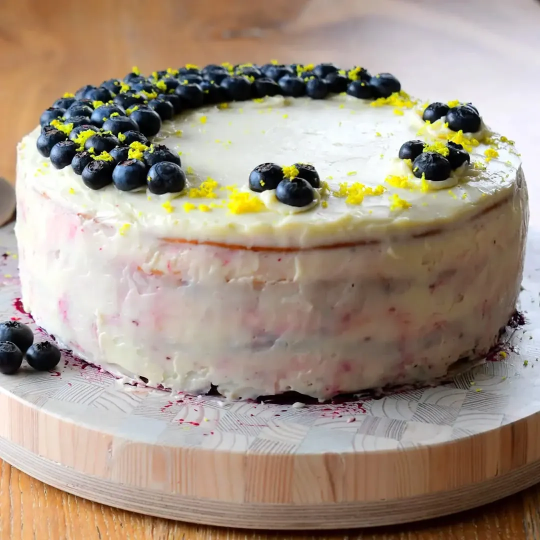 Veganiškas šilauogių tortas