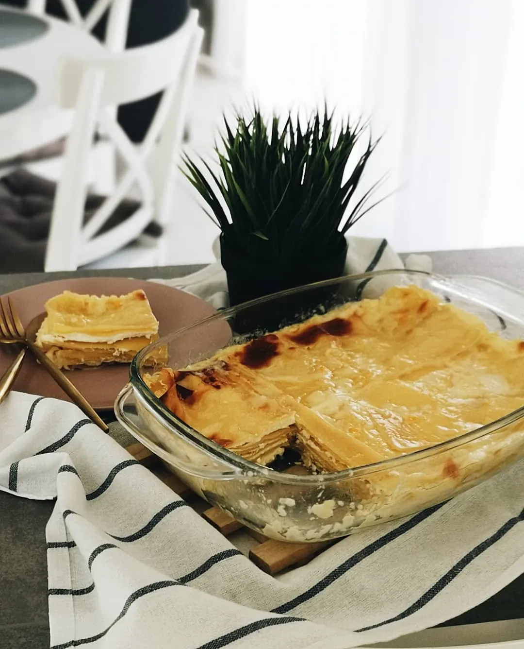 Lazanija su varške ir cukinija