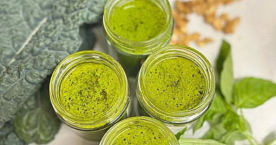 Krapų ir petražolių naminis pesto padažas