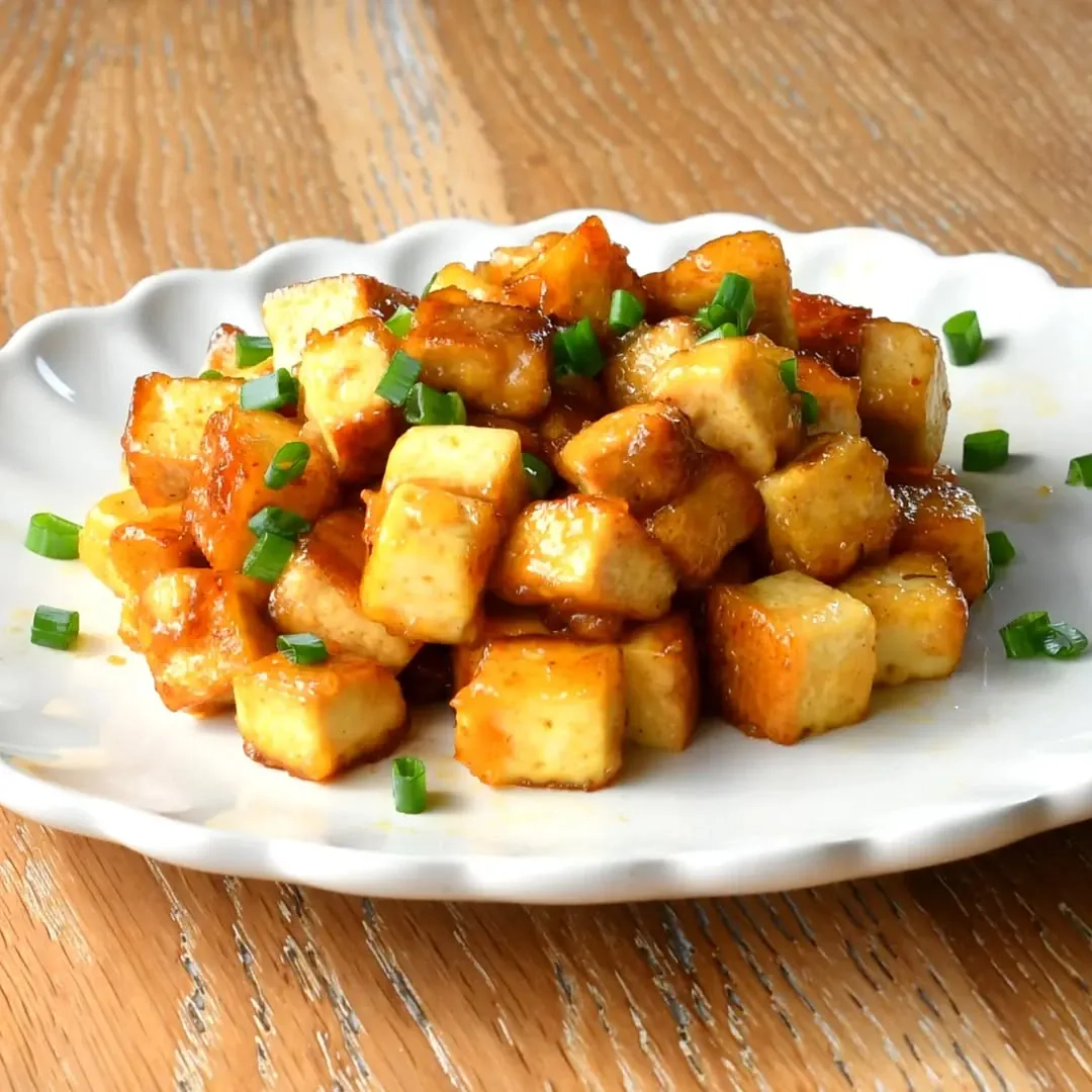 Topinambų piure su BBQ tofu 🔥