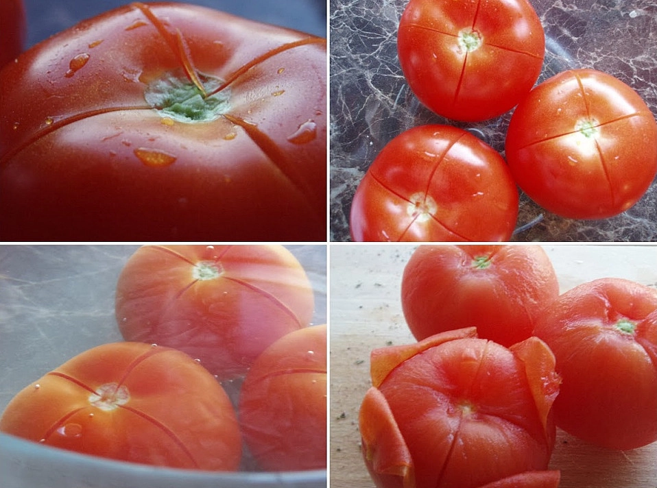 Kaip nulupti (nublanširuoti) pomidorus?