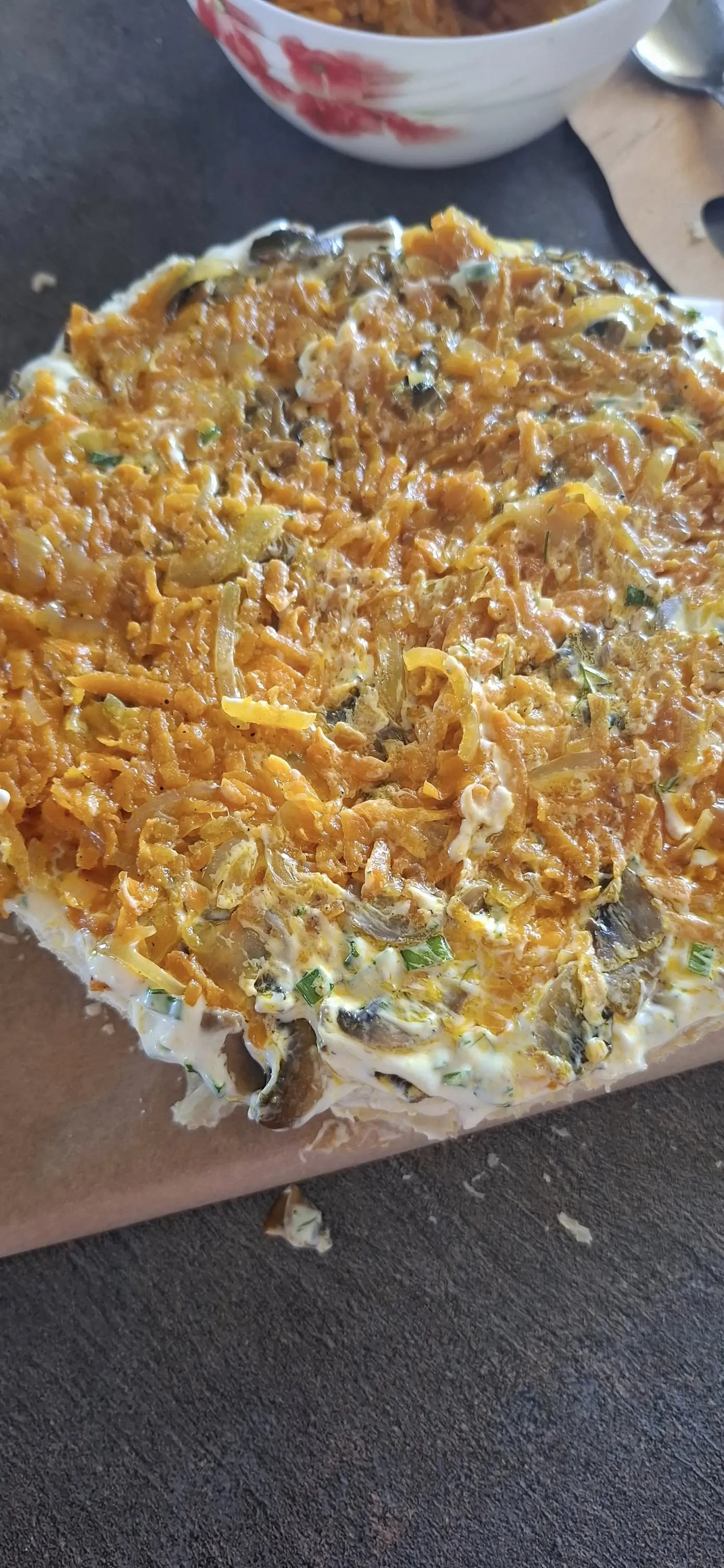 Napoleono tortas su vištiena ir keptomis daržovėmis Napoleono tortas su vištiena ir keptomis daržovėmis