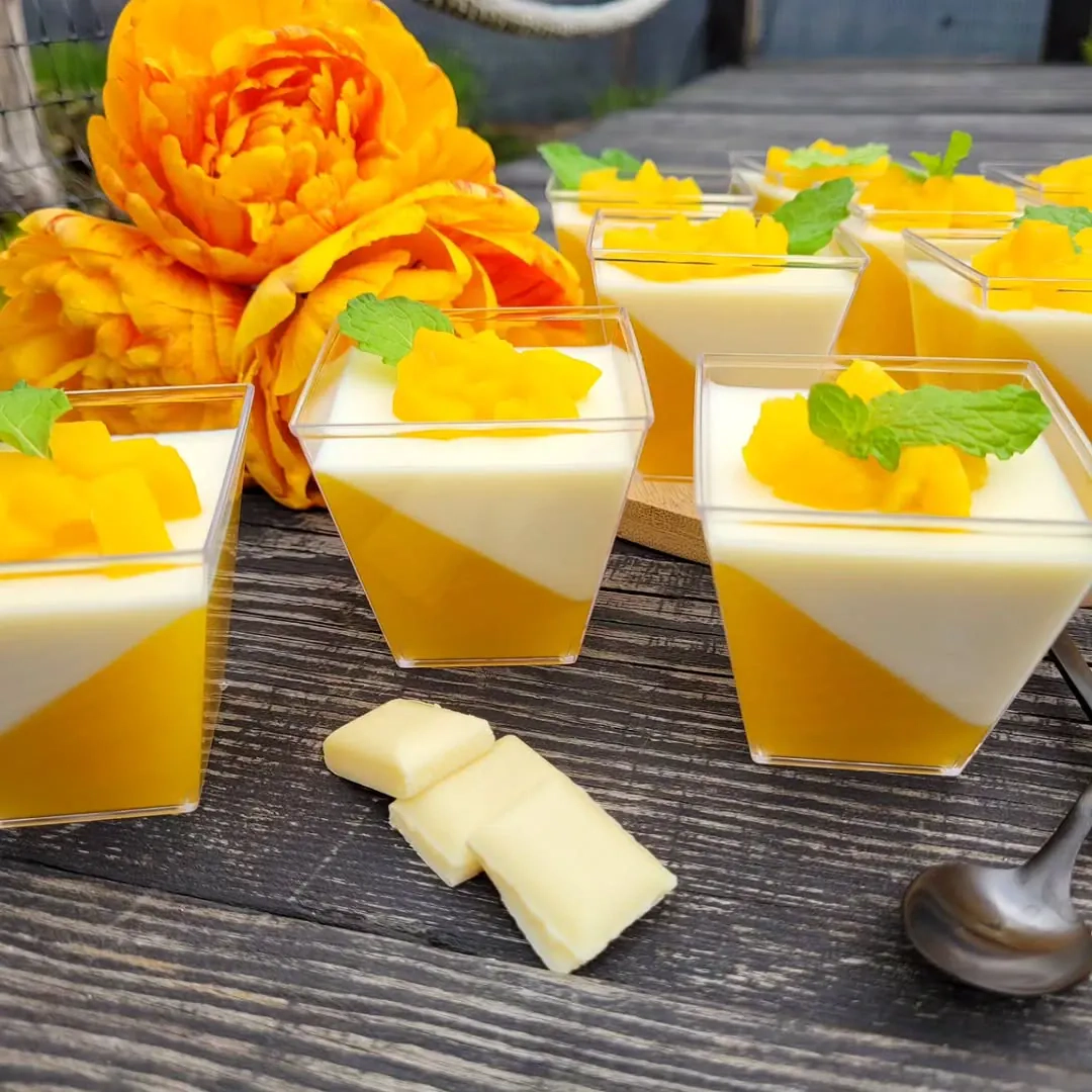 Naminė panakota su persikais