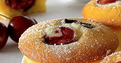 Muffinki z czereśniami na oleju rzepakowym