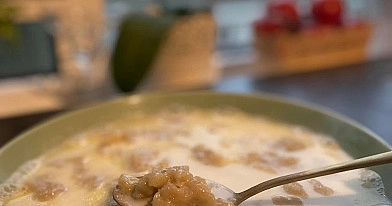 Milk Soup with Star Pasta