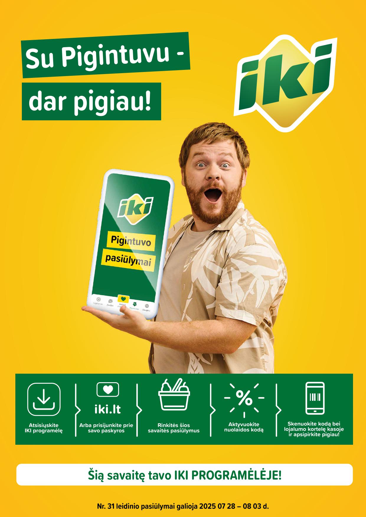 IKI akcijų leidinukas "Taupymo žaidynės" 2025.07.28 - 2025.08.03