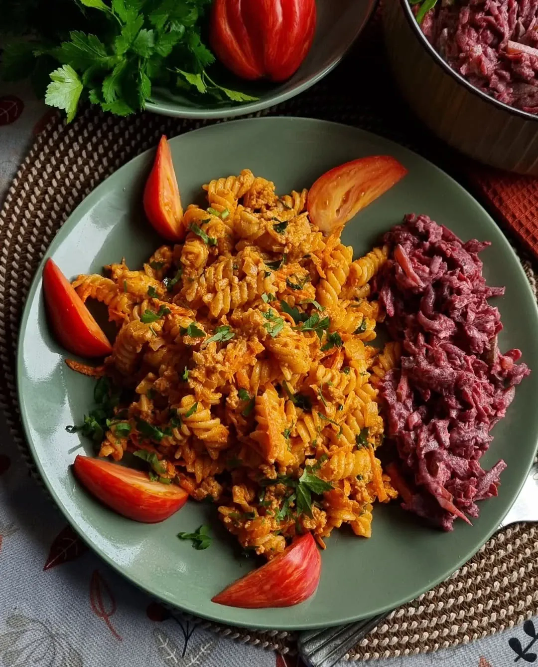 Makaroni ar gaļu un dārzeņiem